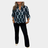 Noor – Blusa con Estampado Gráfico