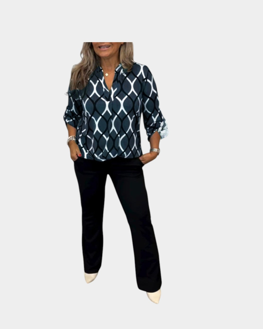 Noor – Blusa con Estampado Gráfico