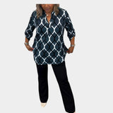 Noor – Blusa con Estampado Gráfico