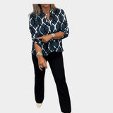 Noor – Blusa con Estampado Gráfico