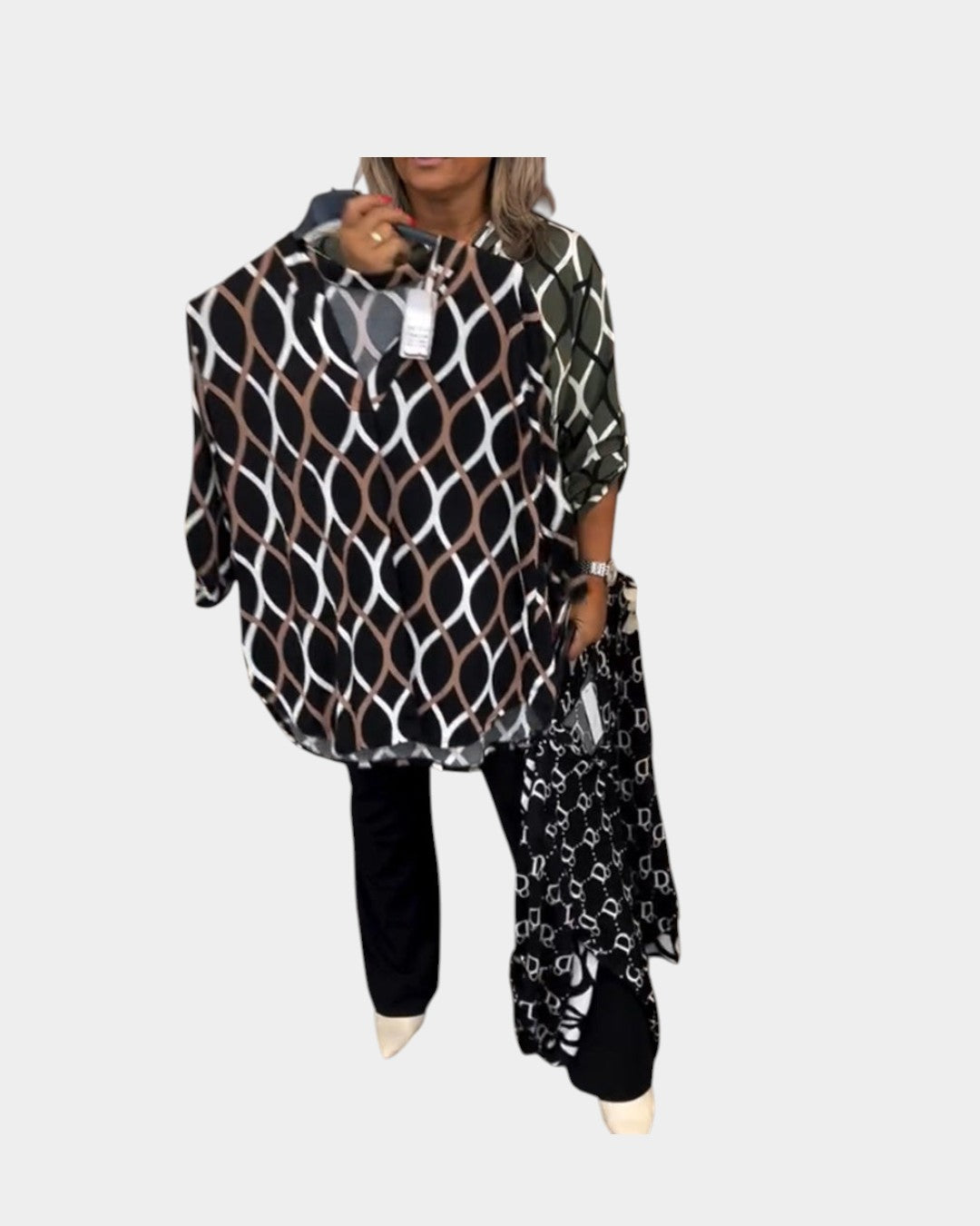 Noor – Blusa con Estampado Gráfico