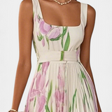 Calanthe Vestido Floral Plisado