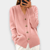 Elena | Cárdigan Elegante con Botones en Forma de Corazón