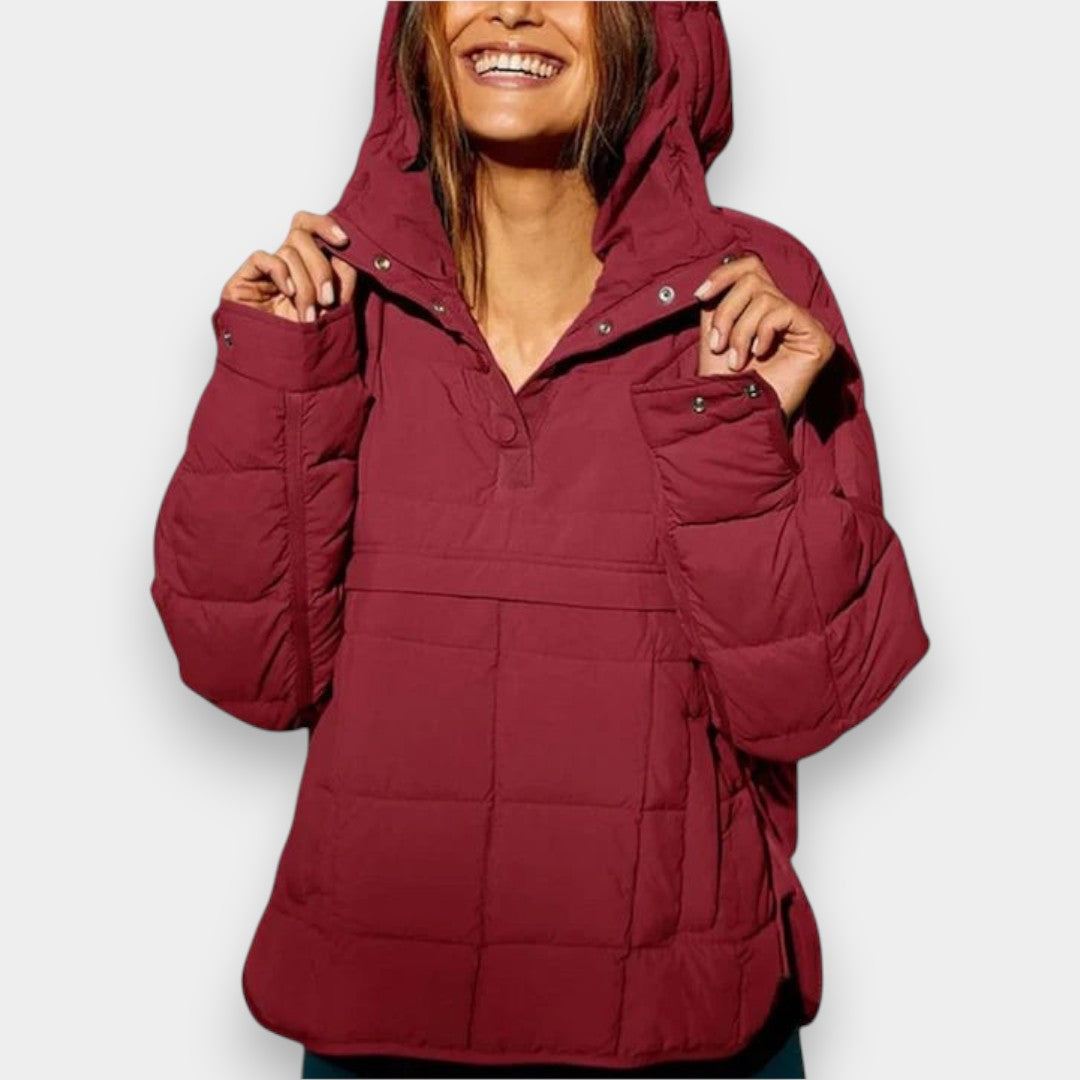 Montserrat – Chaqueta Impermeable Extragrande con Capucha y de Estilo Sudadera