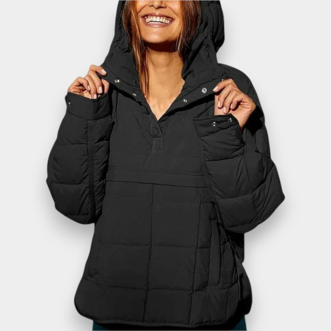 Montserrat – Chaqueta Impermeable Extragrande con Capucha y de Estilo Sudadera