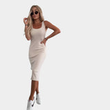 Manon | Conjunto de vestido midi y cárdigan