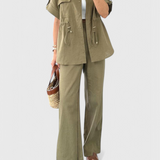 Lani Conjunto de Camisa y Pantalones de Dos Piezas Relaxed