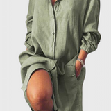 Marlene Vestido Camisa Lino Longline