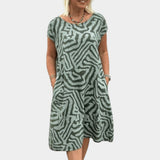 Nelia™ - Vestido de verano con cuello redondo y bonito estampado