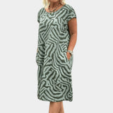 Nelia™ - Vestido de verano con cuello redondo y bonito estampado