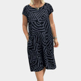 Nelia™ - Vestido de verano con cuello redondo y bonito estampado