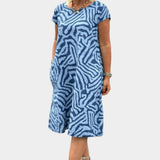 Nelia™ - Vestido de verano con cuello redondo y bonito estampado