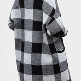 Lovella Cárdigan Casual a Cuadros con Bolsillos