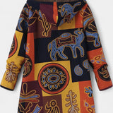 April Abrigo Floral de Invierno con Capucha