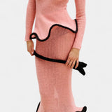 Stormi Conjunto de Falda de Punto con Bordes Volantes