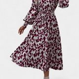 Nerin Vestido A-Line de Leopardo con Cintura Ajustable