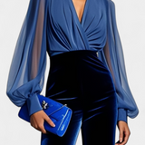 Analisse Mono de Escote en V con Pierna Ancha