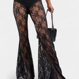 Demelza Conjunto de Blazer Oversized y Pantalones con Encaje Floral