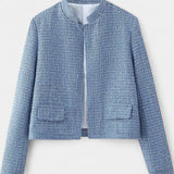 Alvera Chaqueta Texturizada de Invierno con Bolsillos