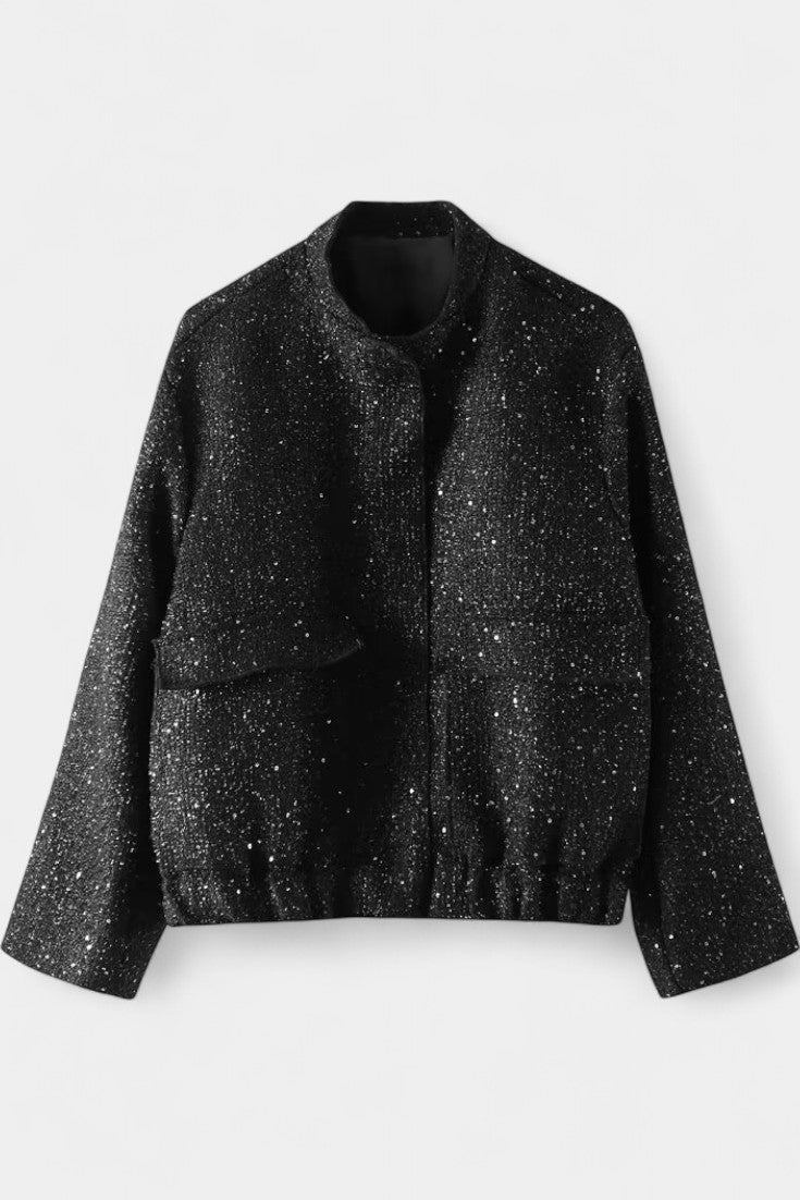 Alvera Chaqueta Texturizada de Invierno con Bolsillos