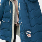 Belle Abrigo de Invierno con Cremallera y Capucha