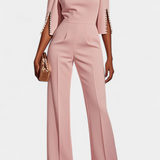 Prim Mono Suelto de Color Sólido con Cuello Redondo