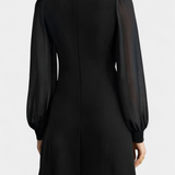 Jacequeline Vestido A-Line con Botones y Cuello Redondo