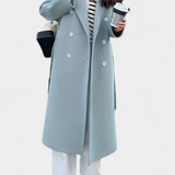 Nadiana Trench Largo con Diseño Atemporal