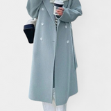 Nadiana Trench Largo con Diseño Atemporal