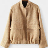 Alvera Chaqueta Texturizada de Invierno con Bolsillos