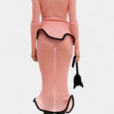 Stormi Conjunto de Falda de Punto con Bordes Volantes