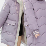 Belle Abrigo de Invierno con Cremallera y Capucha