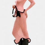 Stormi Conjunto de Falda de Punto con Bordes Volantes