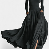 Orren Conjunto de Cuello Alto con Falda Plisada Negra