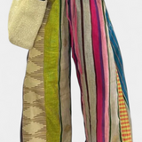 Claudine Pantalones Casual de Pierna Ancha con Estampado a Rayas