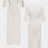 Prim Mono Suelto de Color Sólido con Cuello Redondo