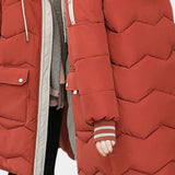 Belle Abrigo de Invierno con Cremallera y Capucha