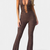 Kendra Mono Halter de Encaje con Espalda Ajustable