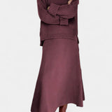 Patricia Conjunto de Suéter de Cuello Alto y Falda Maxi