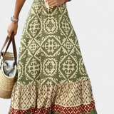 Ethel Falda Maxi Estampada con Volante