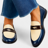 Claudia Mocasines Bicolor de Estilo Atemporal