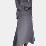 Patricia Conjunto de Suéter de Cuello Alto y Falda Maxi