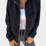 Lorca Chaqueta de Corduroy con Capucha y Cremallera