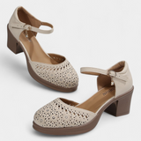 Cirila Botines de Mujer de Cuero Sintético con Hebilla Decorativa