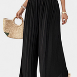 Maruja Mono Palazzo con Bordado Floral y Encaje Transparente