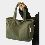 Tilda – Bolsa tote acanalada con detalle de cordón