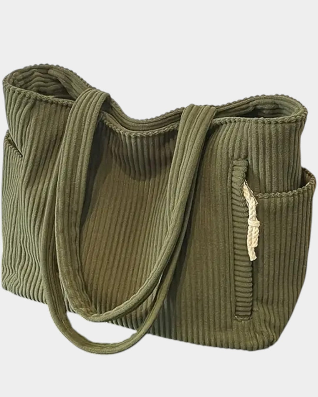 Tilda – Bolsa tote acanalada con detalle de cordón