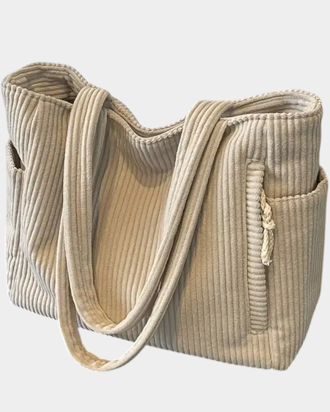 Tilda – Bolsa tote acanalada con detalle de cordón