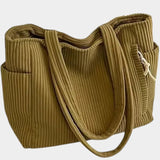 Tilda – Bolsa tote acanalada con detalle de cordón