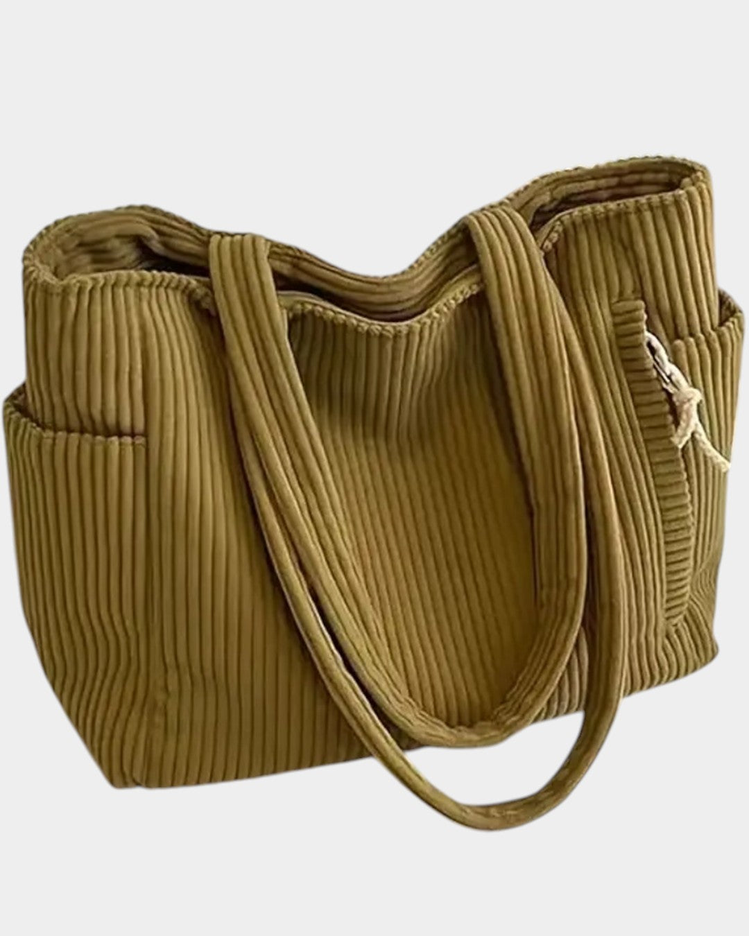 Tilda – Bolsa tote acanalada con detalle de cordón
